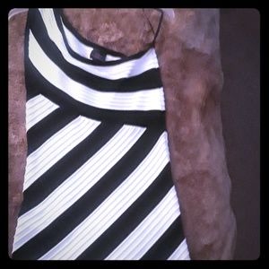 Bodycon Black & White BeBe Dress
